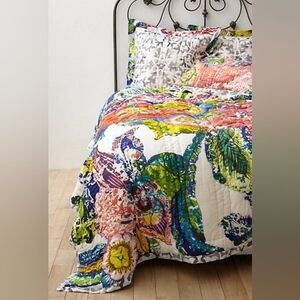 🔥Anthropologie Roseland Quilt & 2 Euro Shams